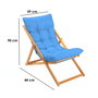 Hanah Home Silla de Jardín My006 Azul y Natural